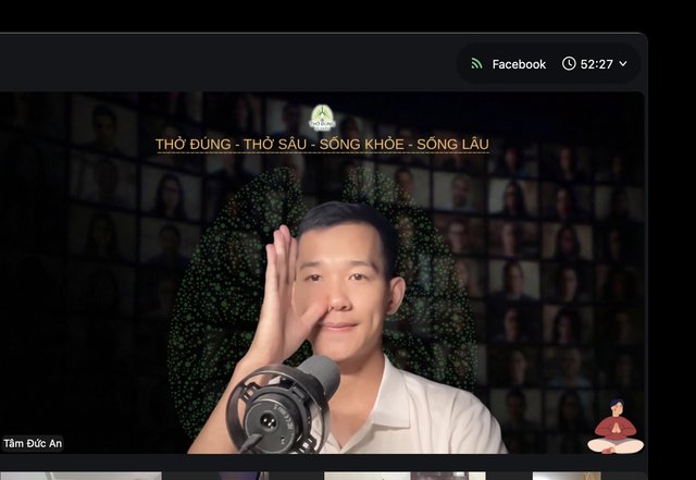 Buổi tập trực tuyến cùng thầy Tâm Đức An